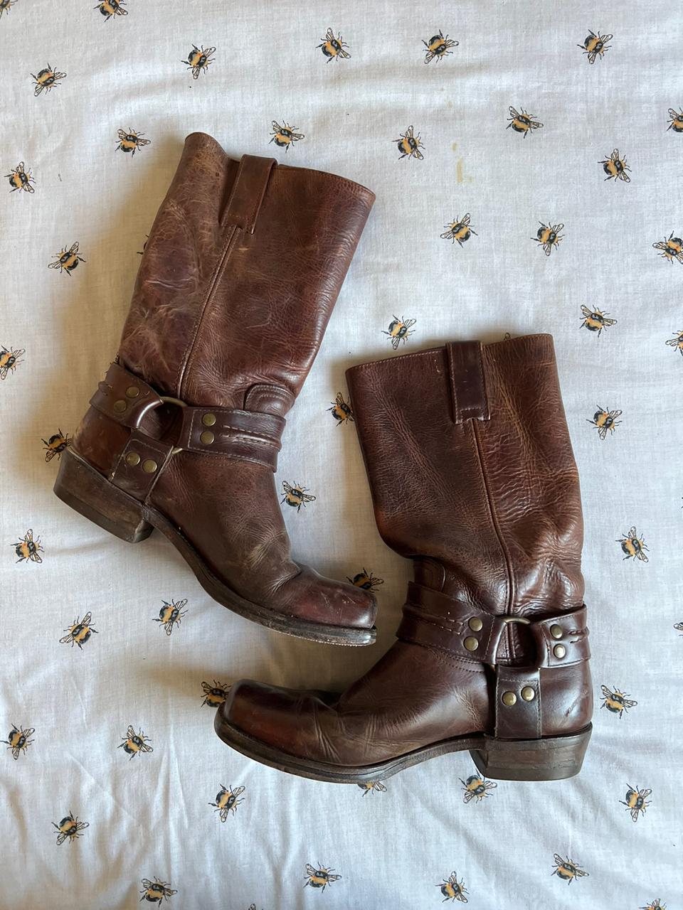 Vintage Sendra brown cowboy brown boots