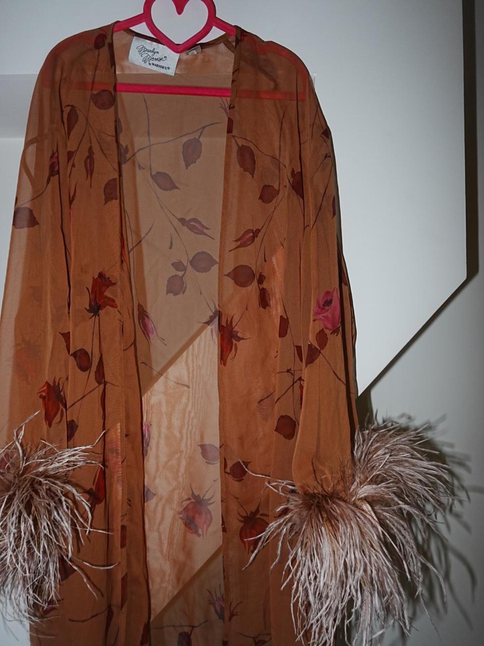 Marilyn Monroe by Warners floral feathered robe