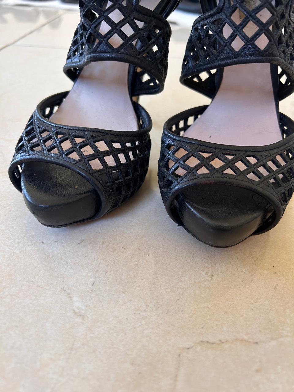 Miu Miu fishnet heels