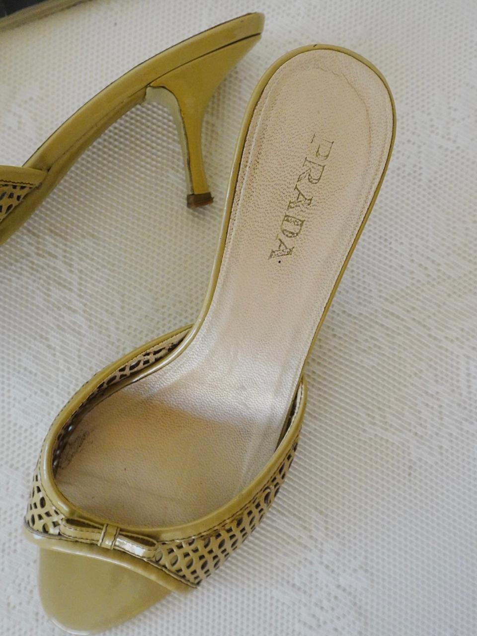Prada bow kitten heel