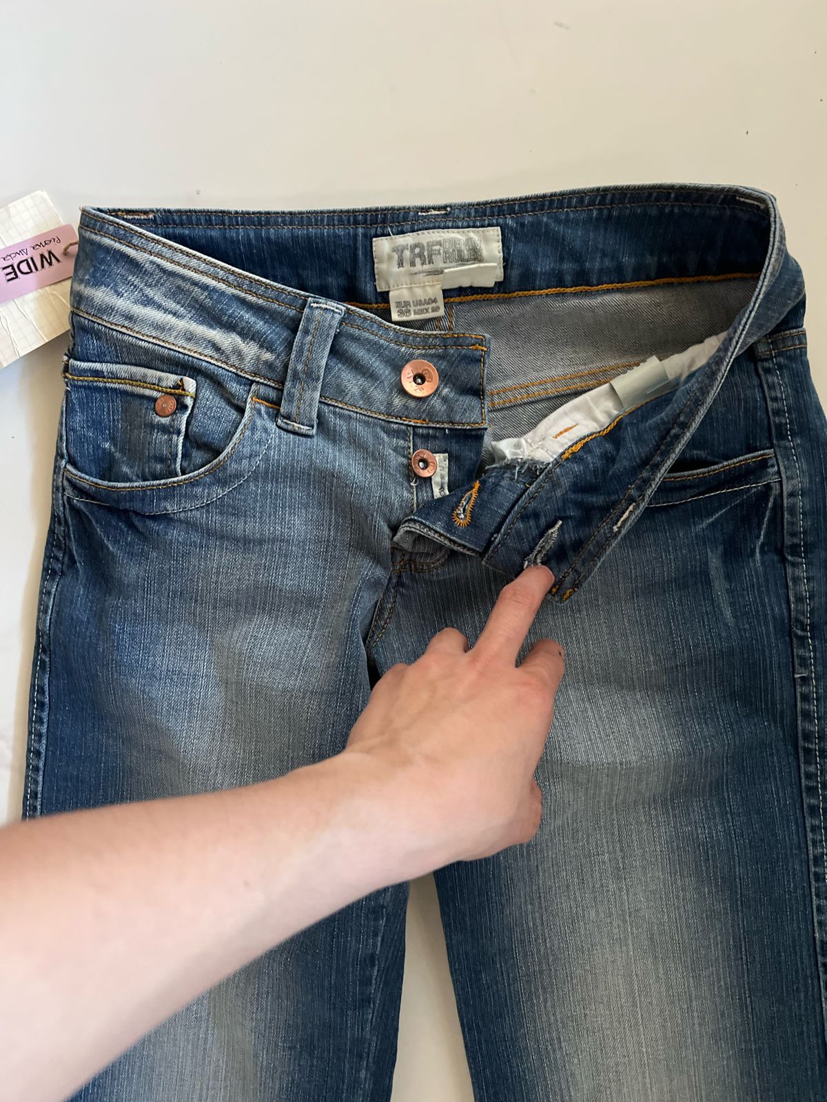 Zara low waist wide baggy jeans