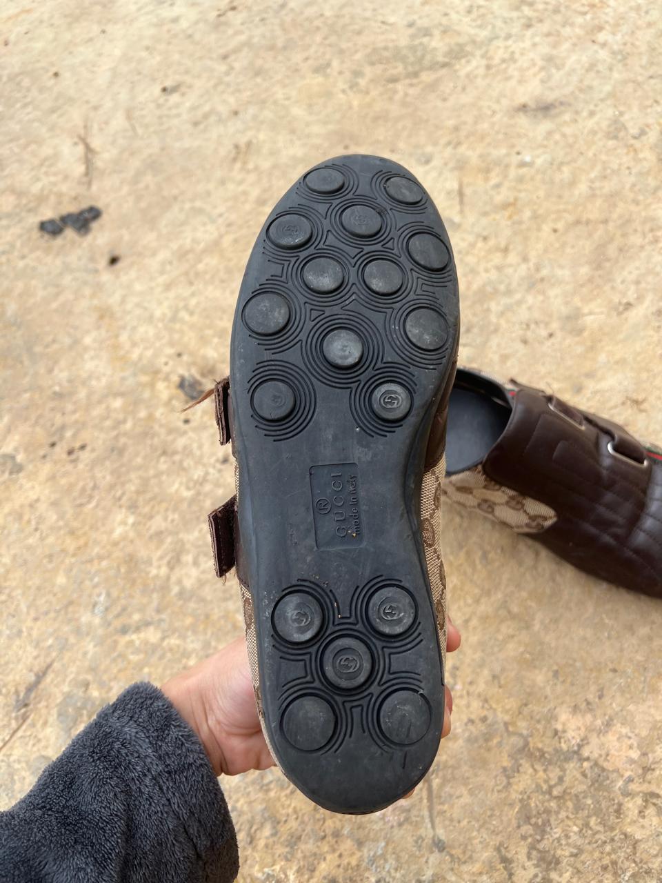 Gucci monogram canvas shoes