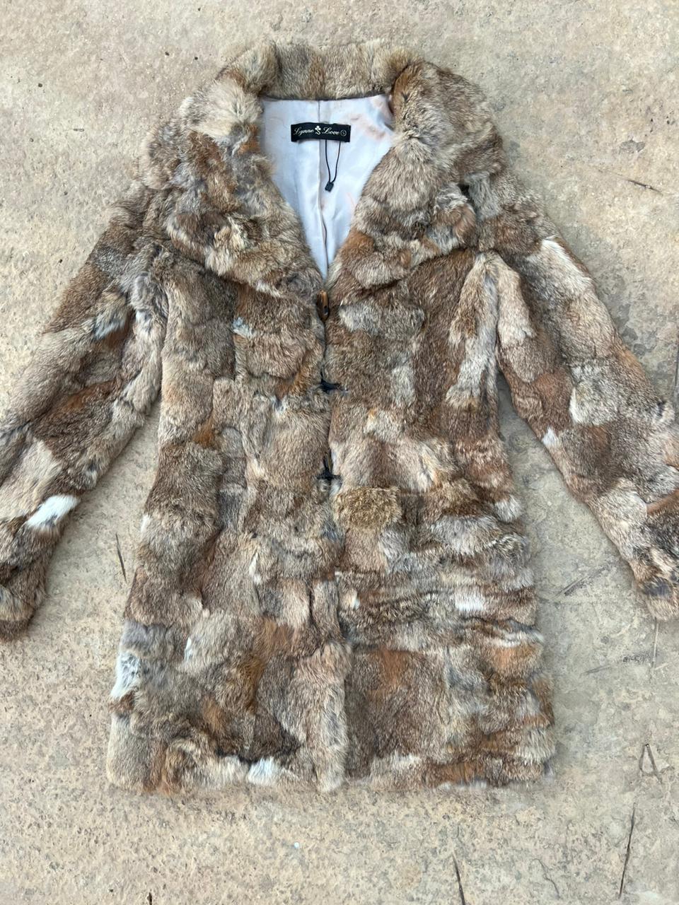 Real rabbit coat