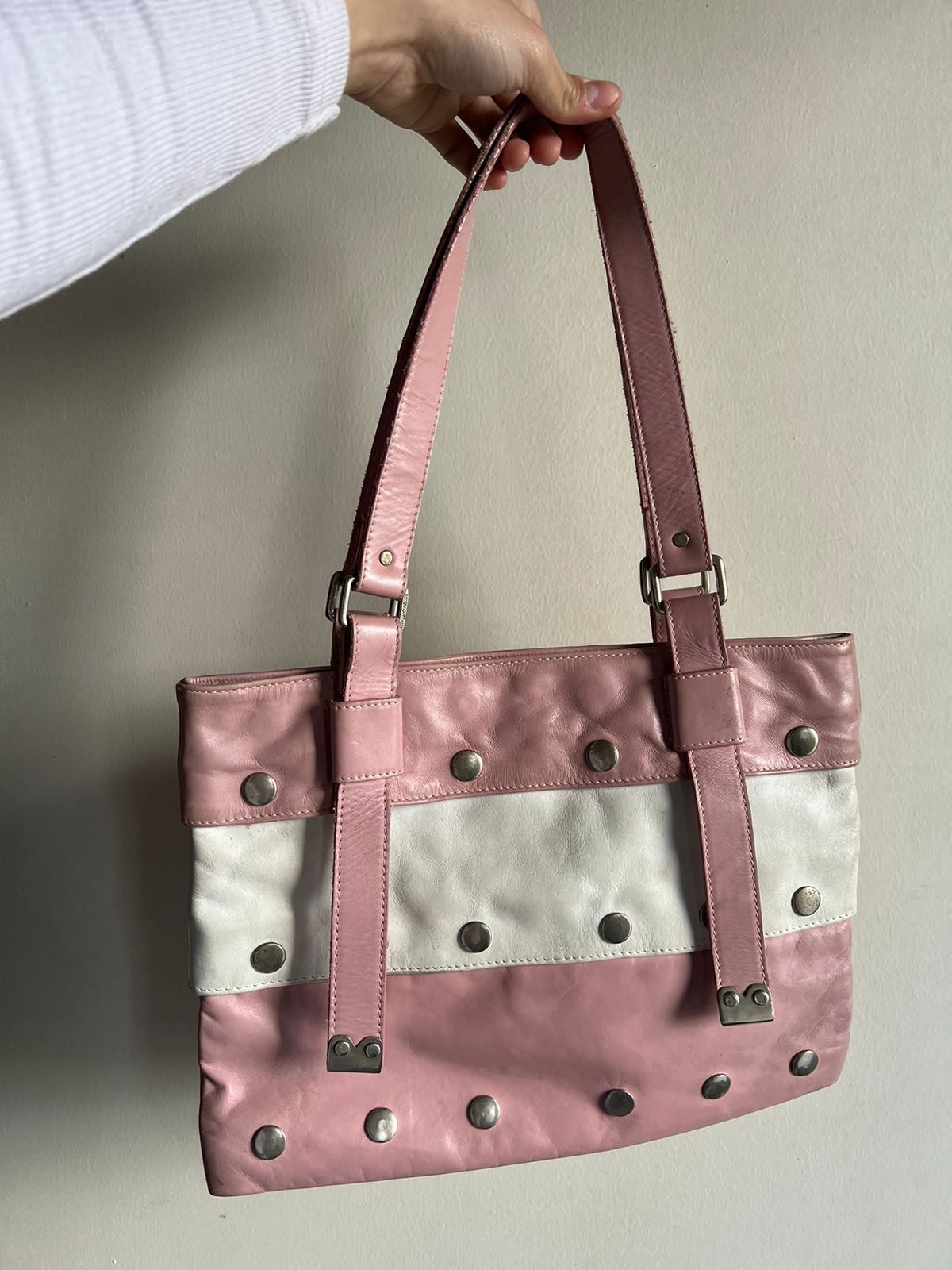 Dolce & Gabbana 90s stripped leather bag