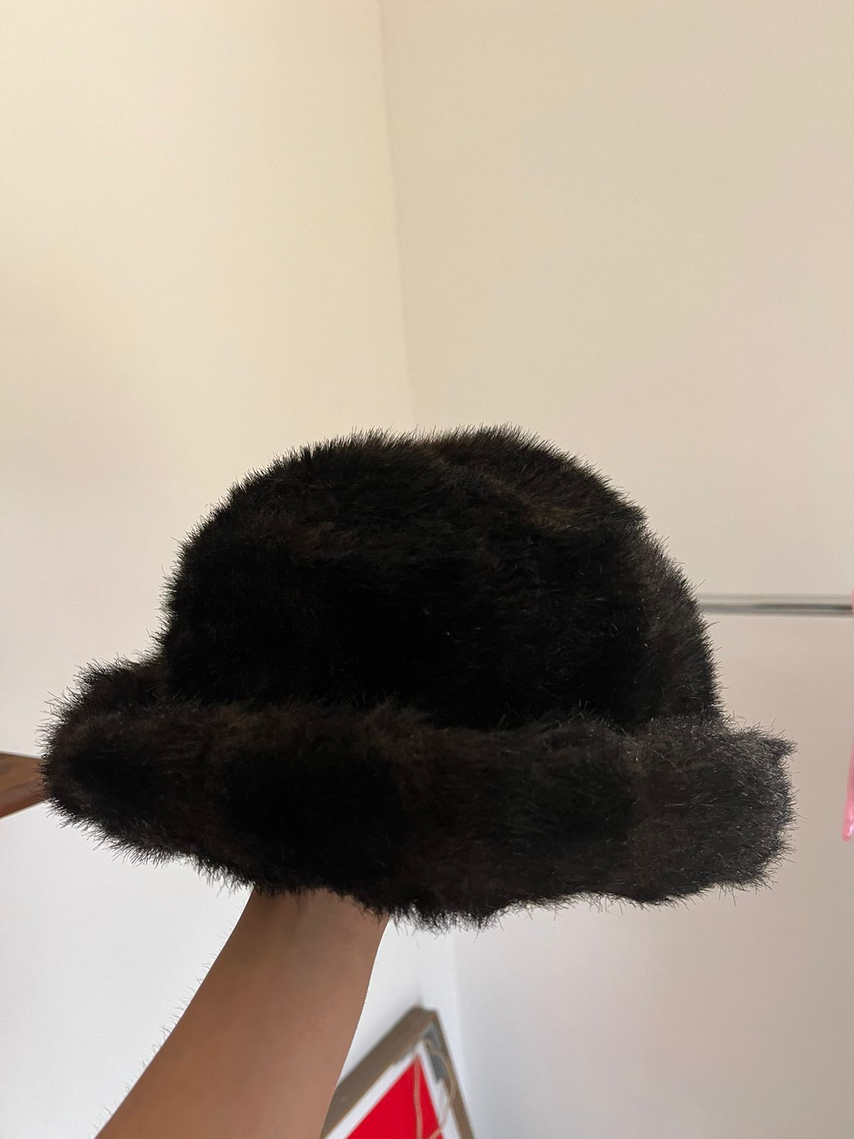 Black fur hat