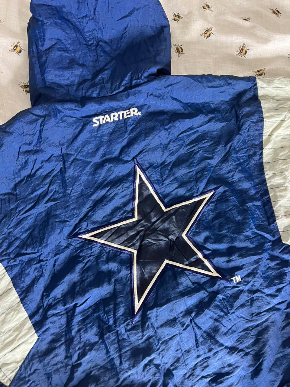 NFL Dallas Cowboys Starter vintage 90s half zip up hooded rare jacket