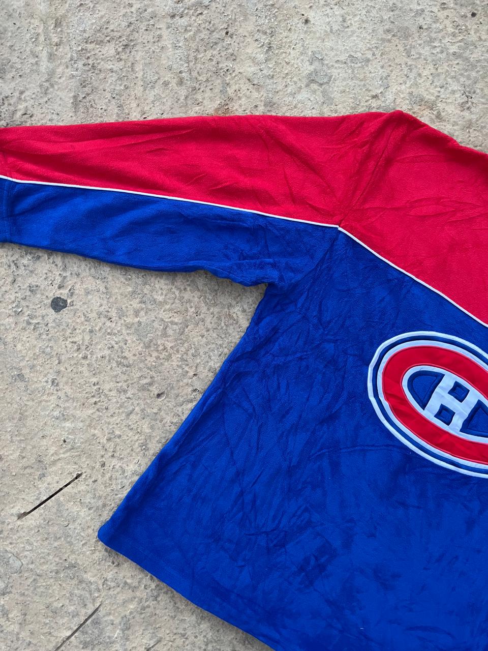 NHL fleece half zip up long sleeves jersey