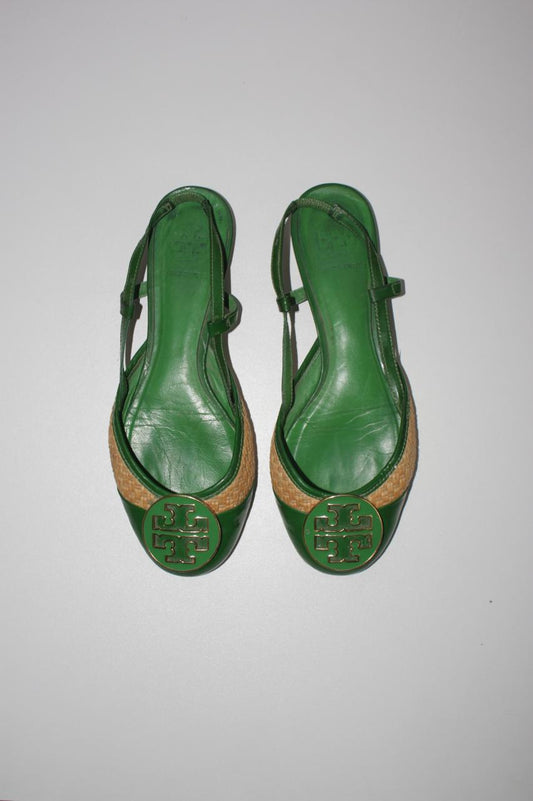 Tory Burch leather slingback flats