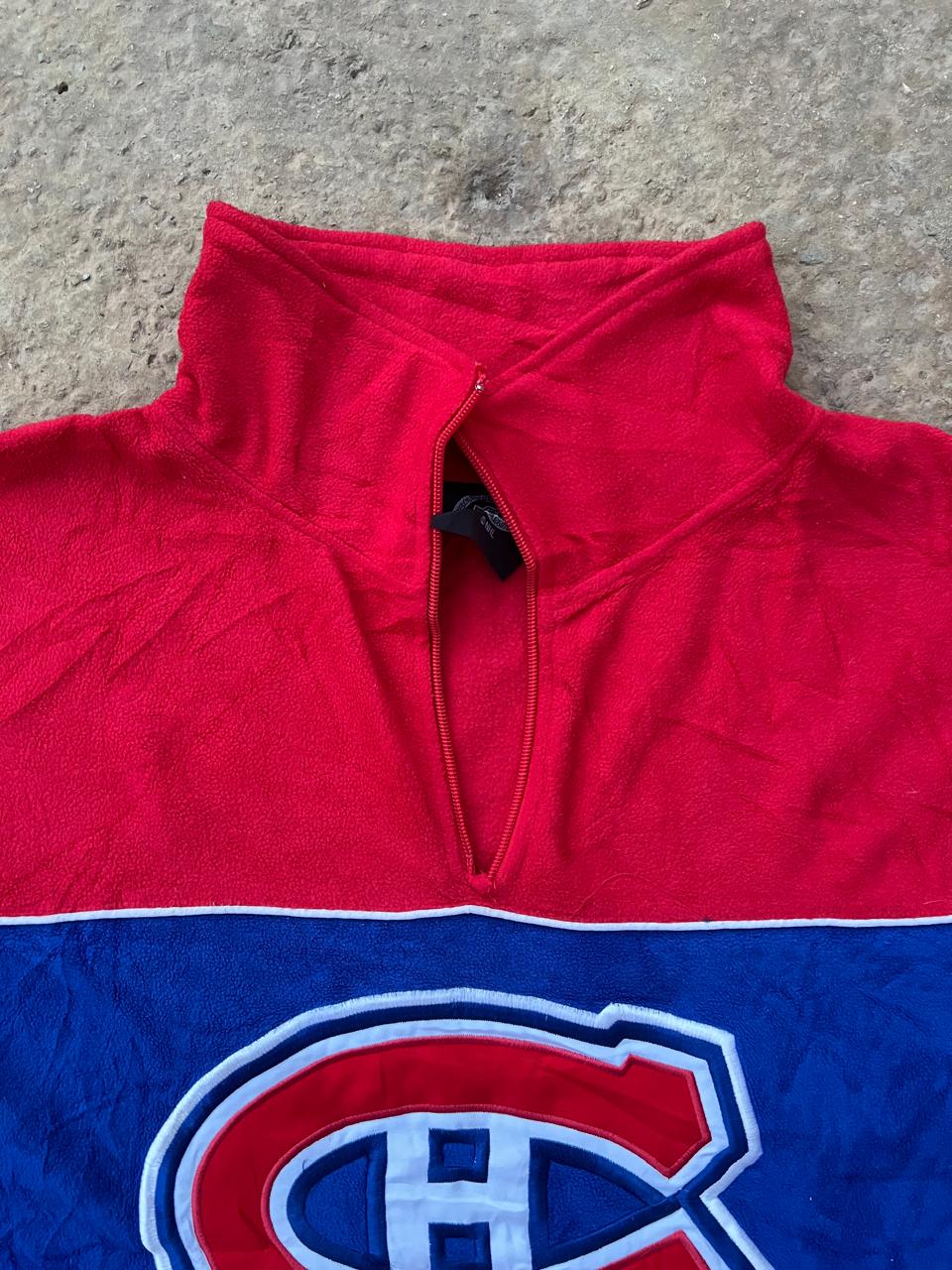 NHL fleece half zip up long sleeves jersey