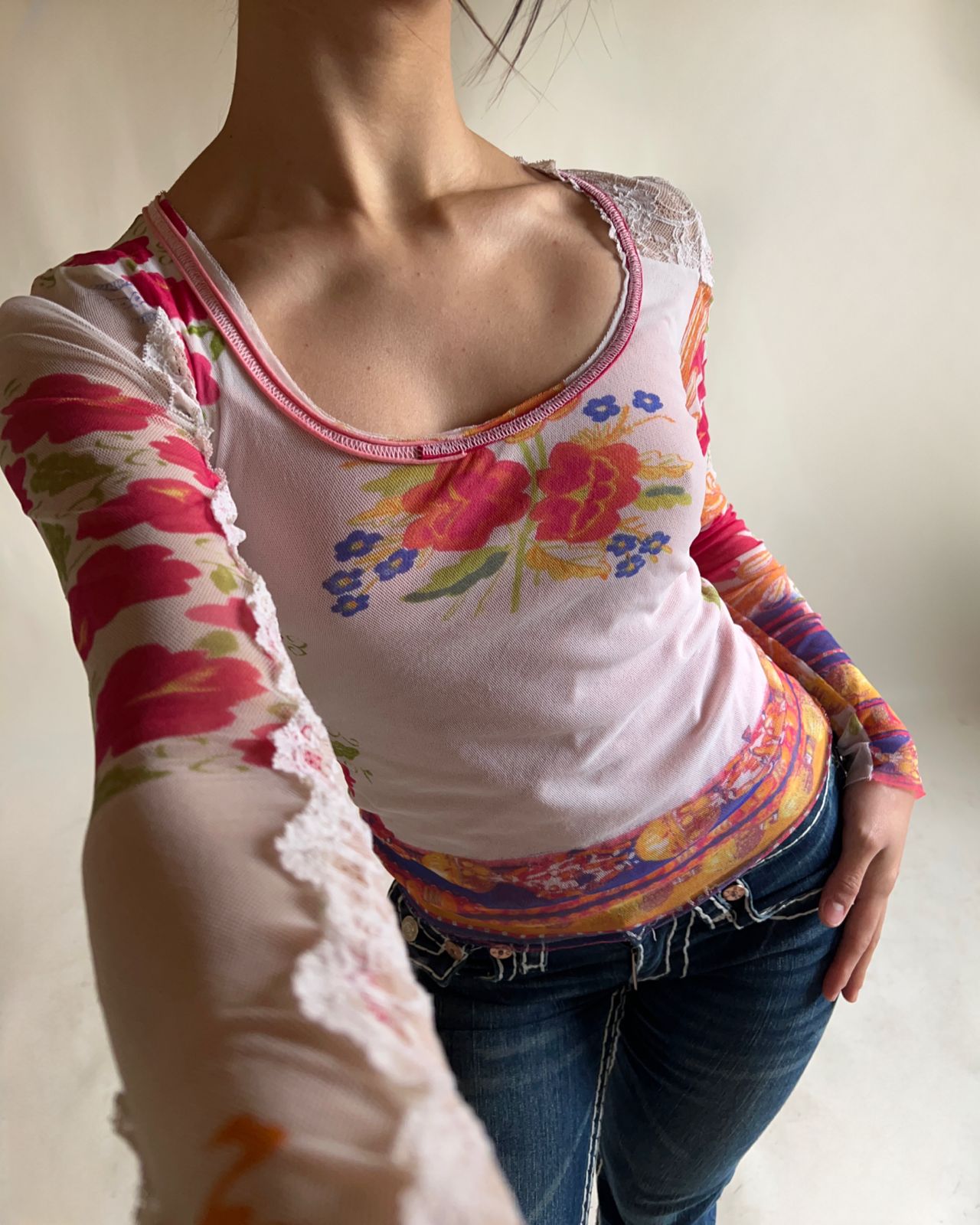 Vintage Huevo Blanco long sleeves top