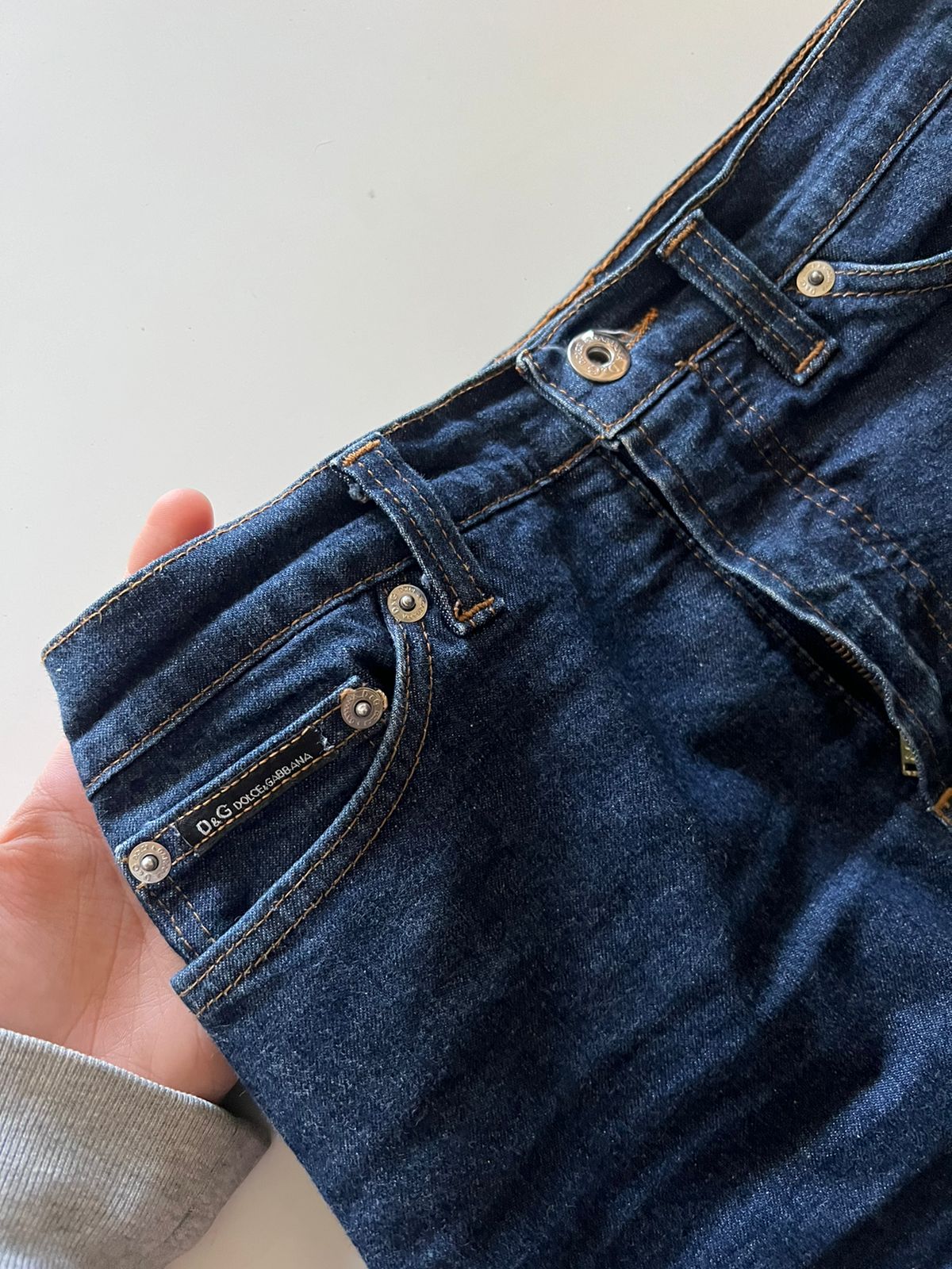 Dolce & Gabbana pencil denim midi skirt