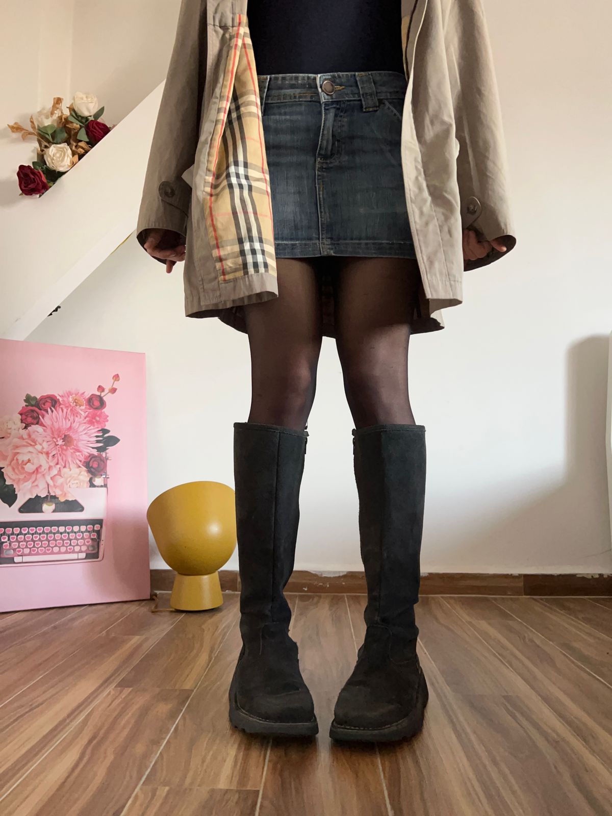 Kickers suede knee high boots