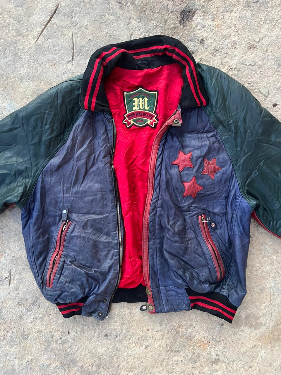 Bobo USA bomber 80s leather jacket