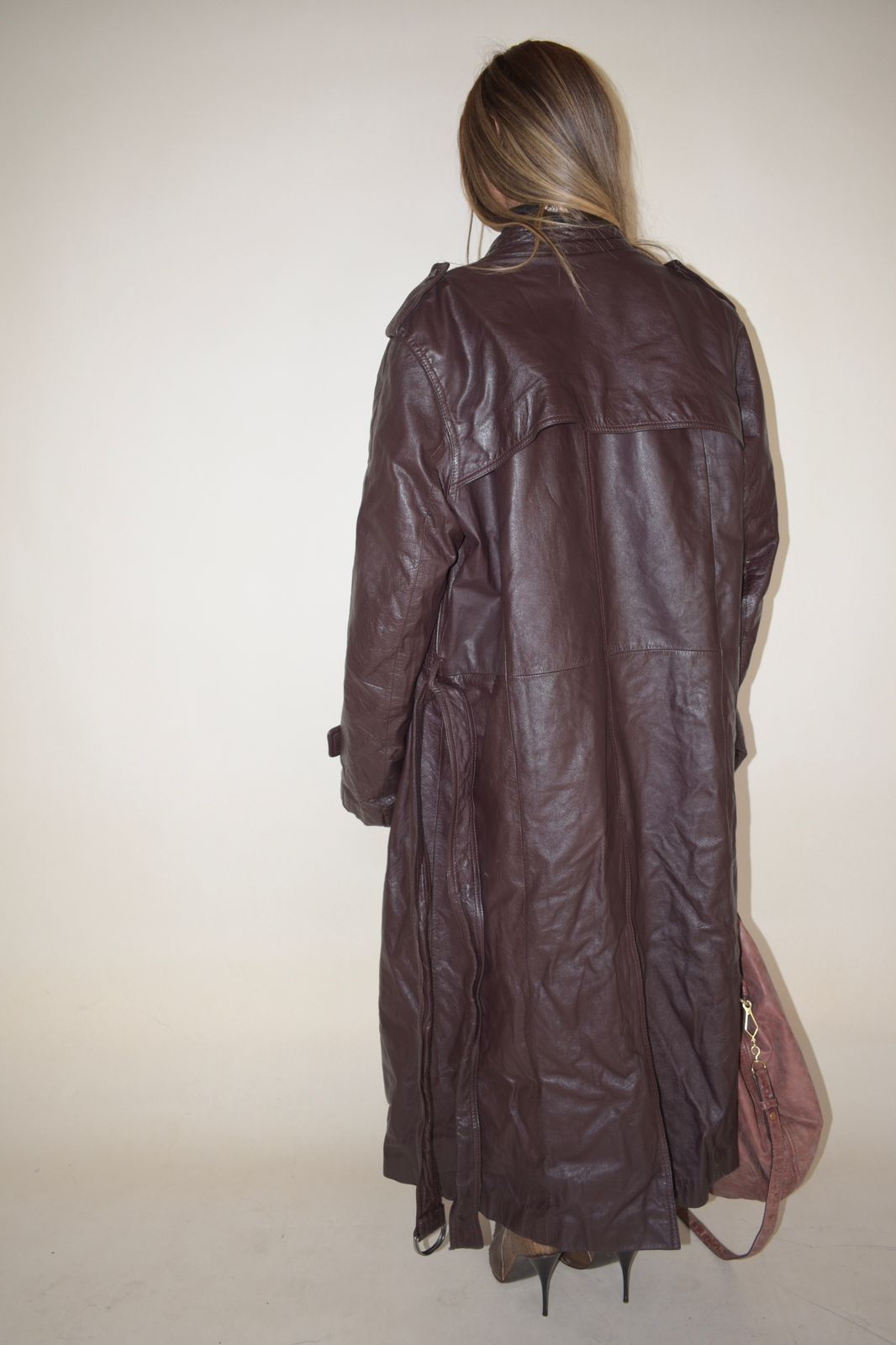 Leather vintage coat