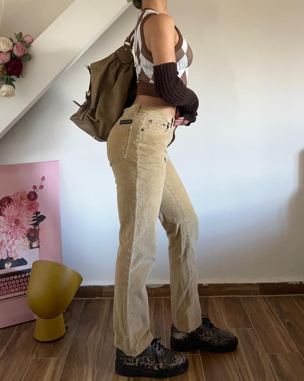 Burberry vintage mid waist straight fit pants