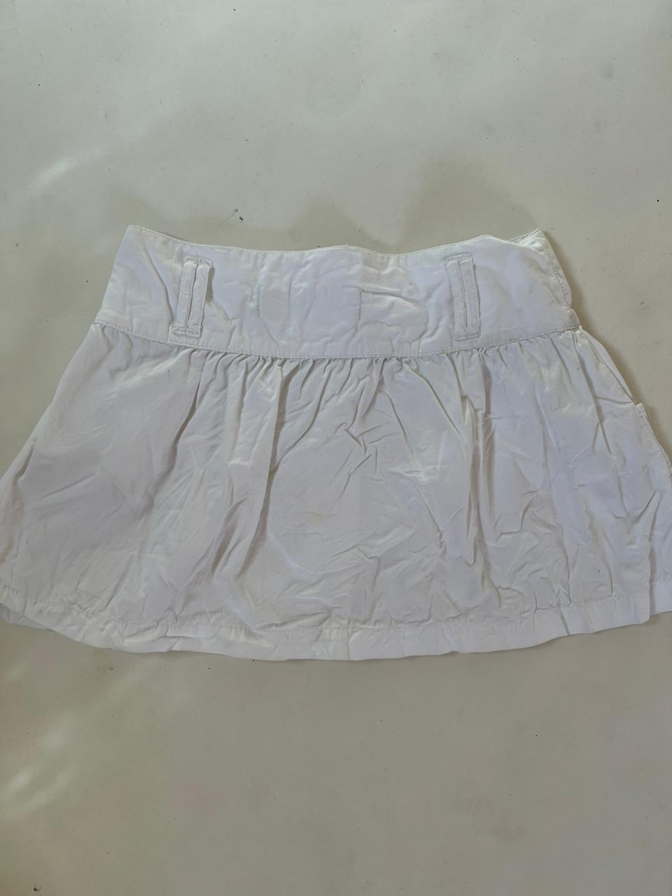 00s jennyfer denim mini white buttons skirt