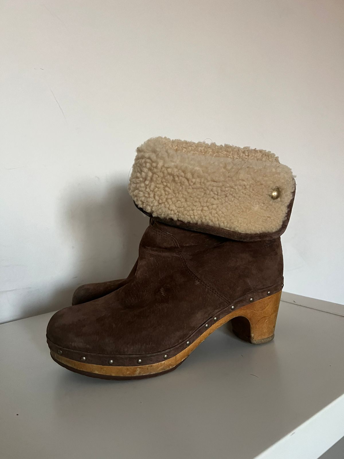 Uggs suede ankle high boots