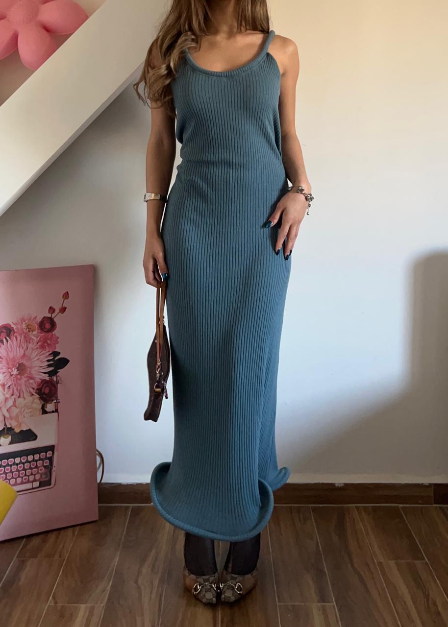 Zara ribbed maxi loose fit dress