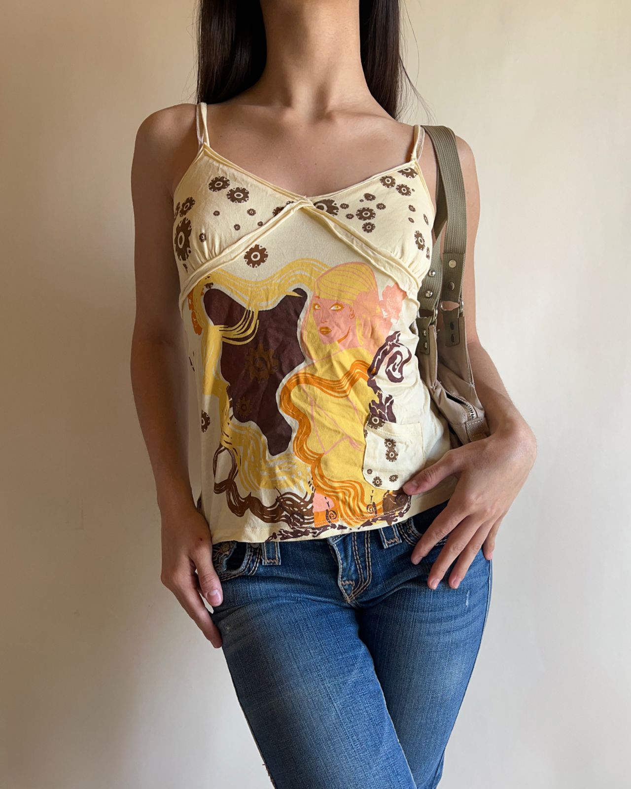 Y2k graphic cami top