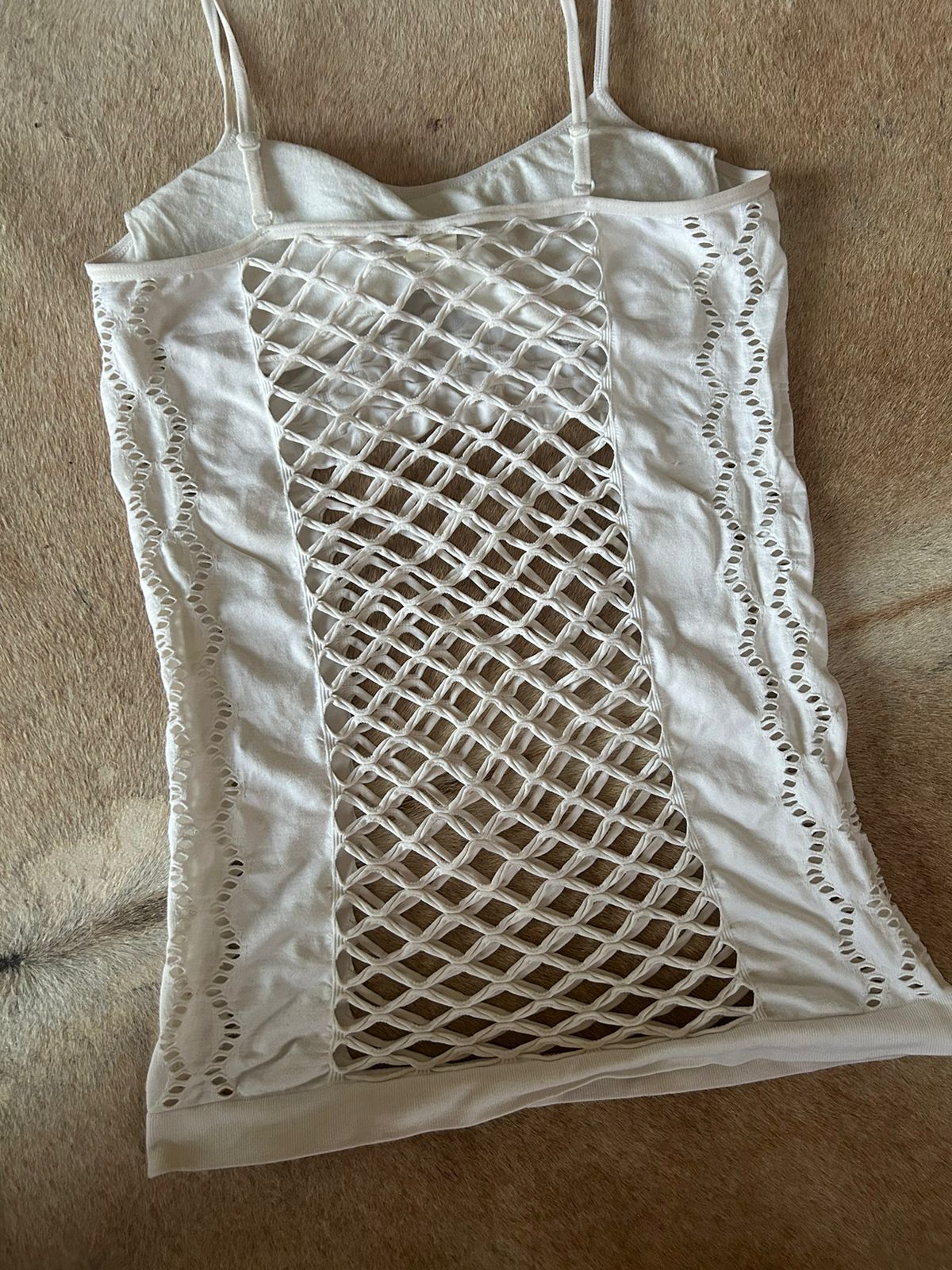 Y2k padded fishnet top