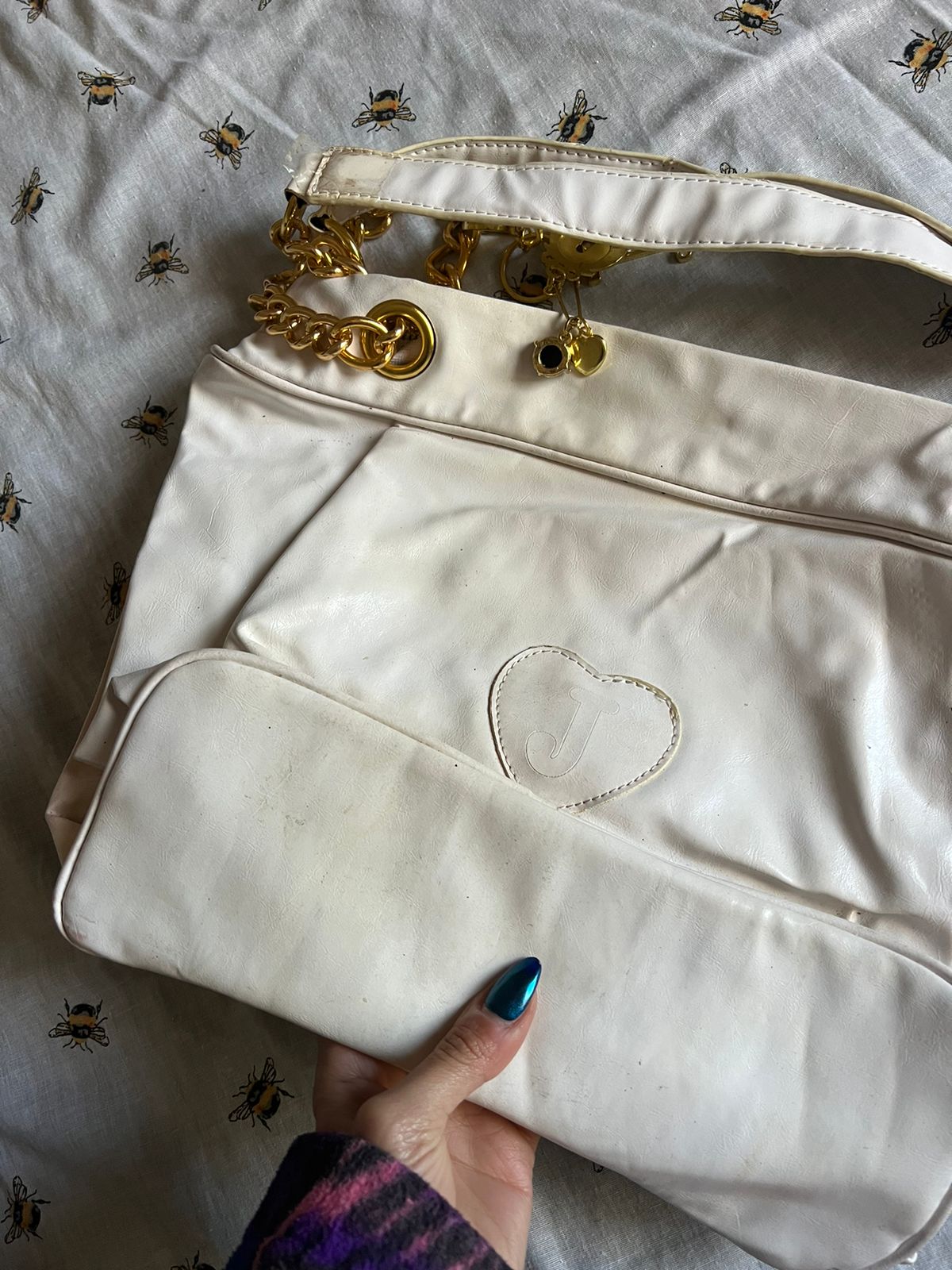 Juicy Couture white leather (not real) bag