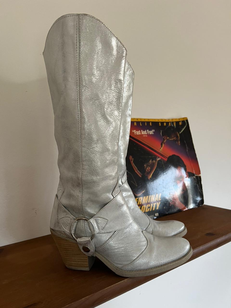 Made in Spain cowboy silver boots