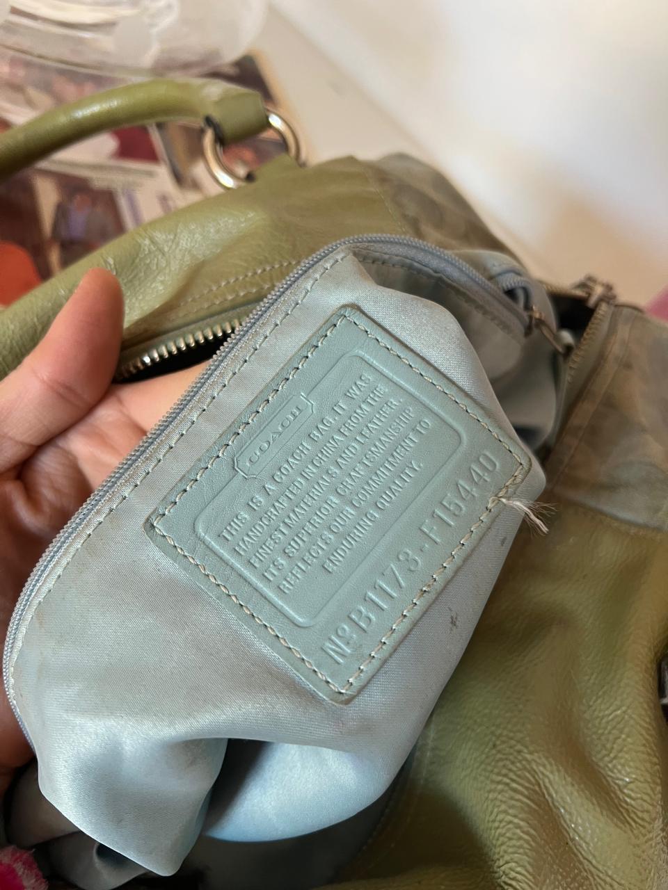 Coach baby blue shoulder/hand bag