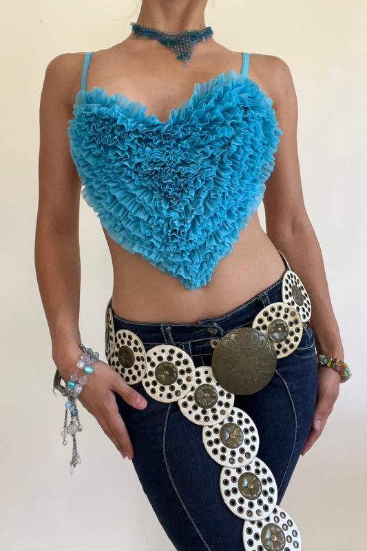 Heart shaped backless top