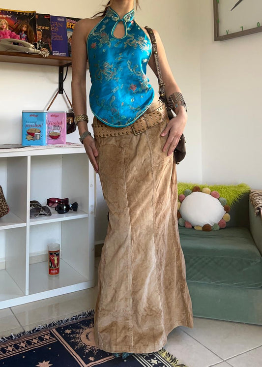 Y2k maxi corduroy skirt