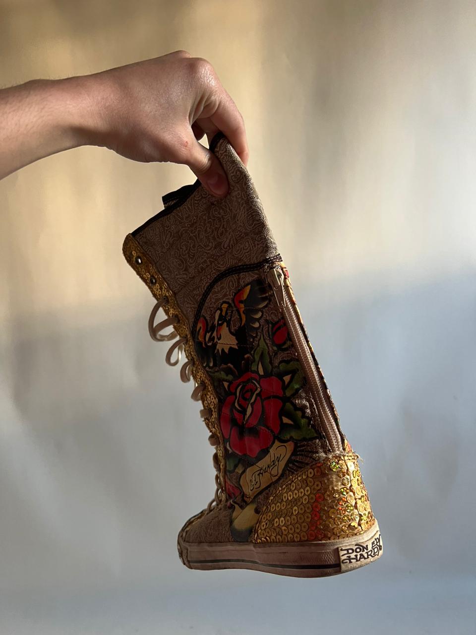 Ed Hardy sequin shoes