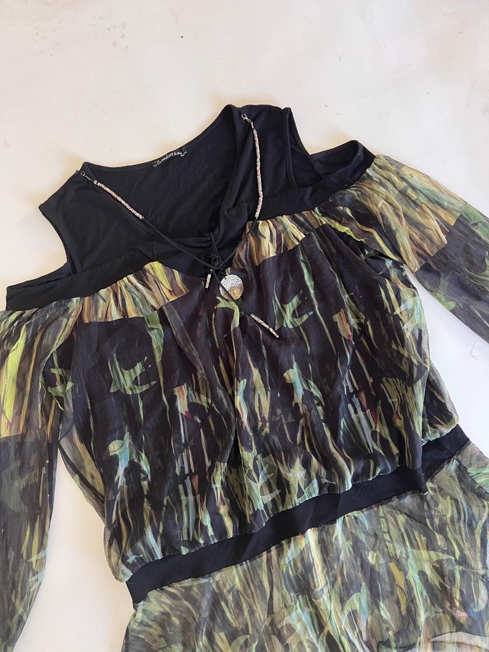 Boho unsymmetric top/dress
