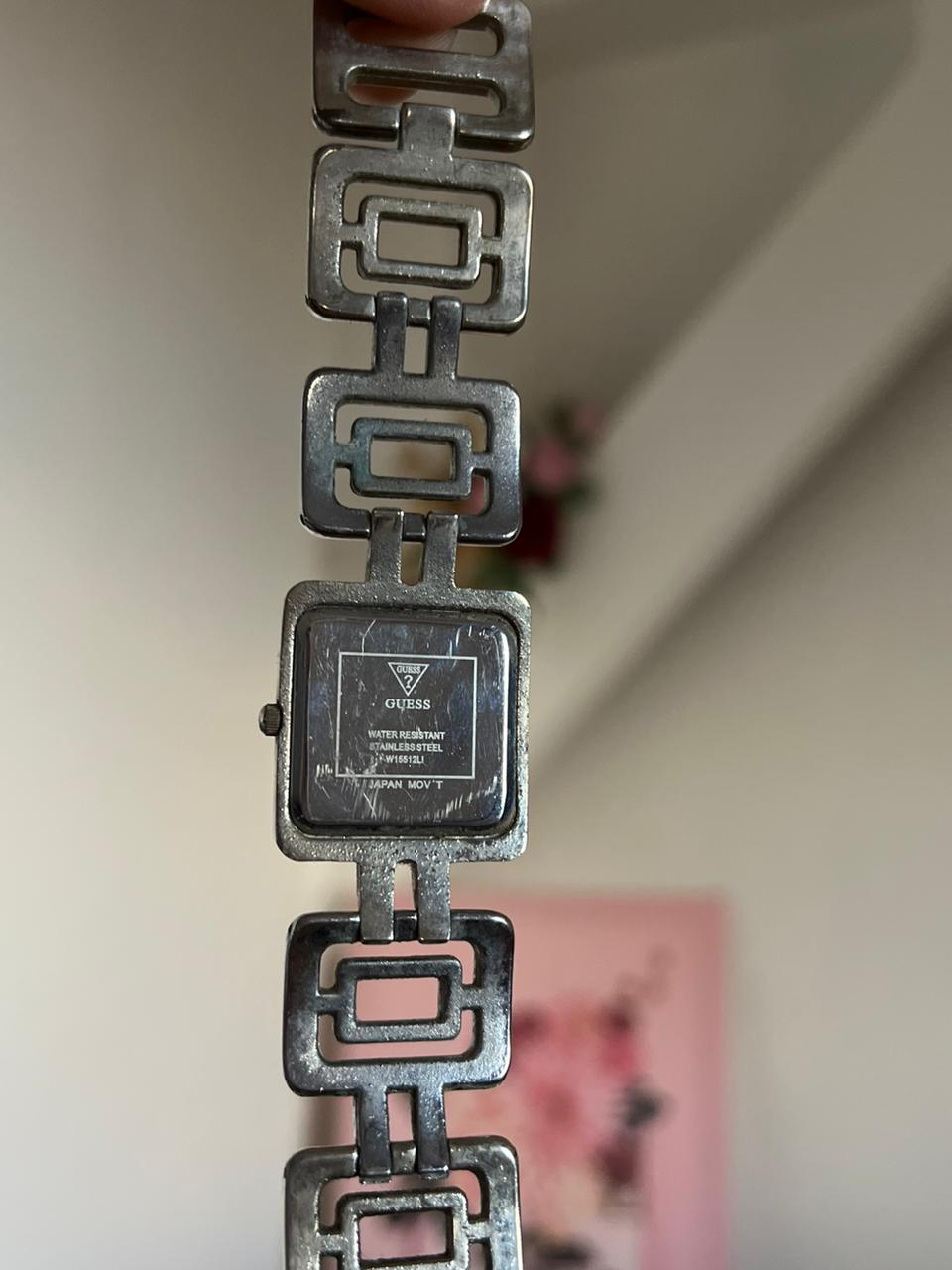 Guess silver y2k watch