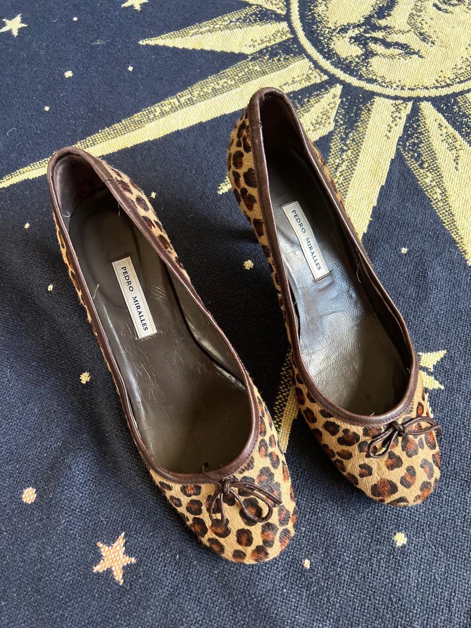 Pedro Miralles animal print fur heels