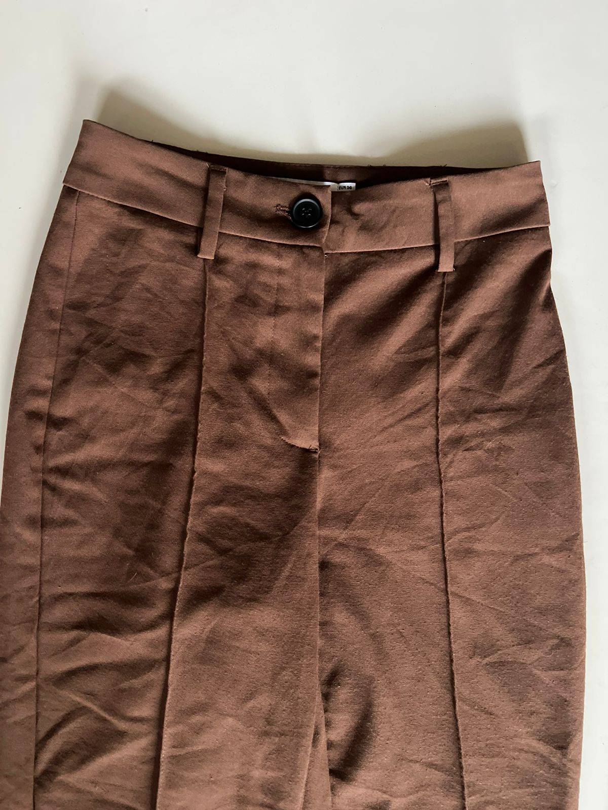 Brown high waisted trousers